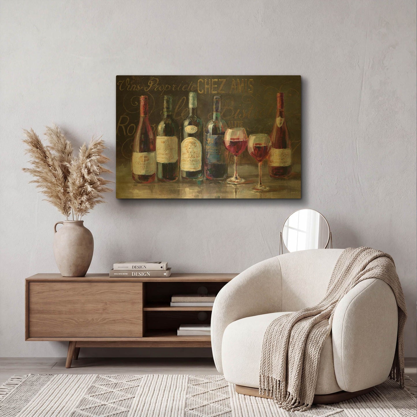 'Bistro Reds v.2 Crop' By Danhui Nai Gold Metal Wall Art