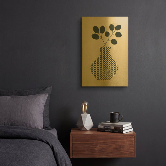 'Vadim Vase' By Megan Galante Gold Metal Wall Art