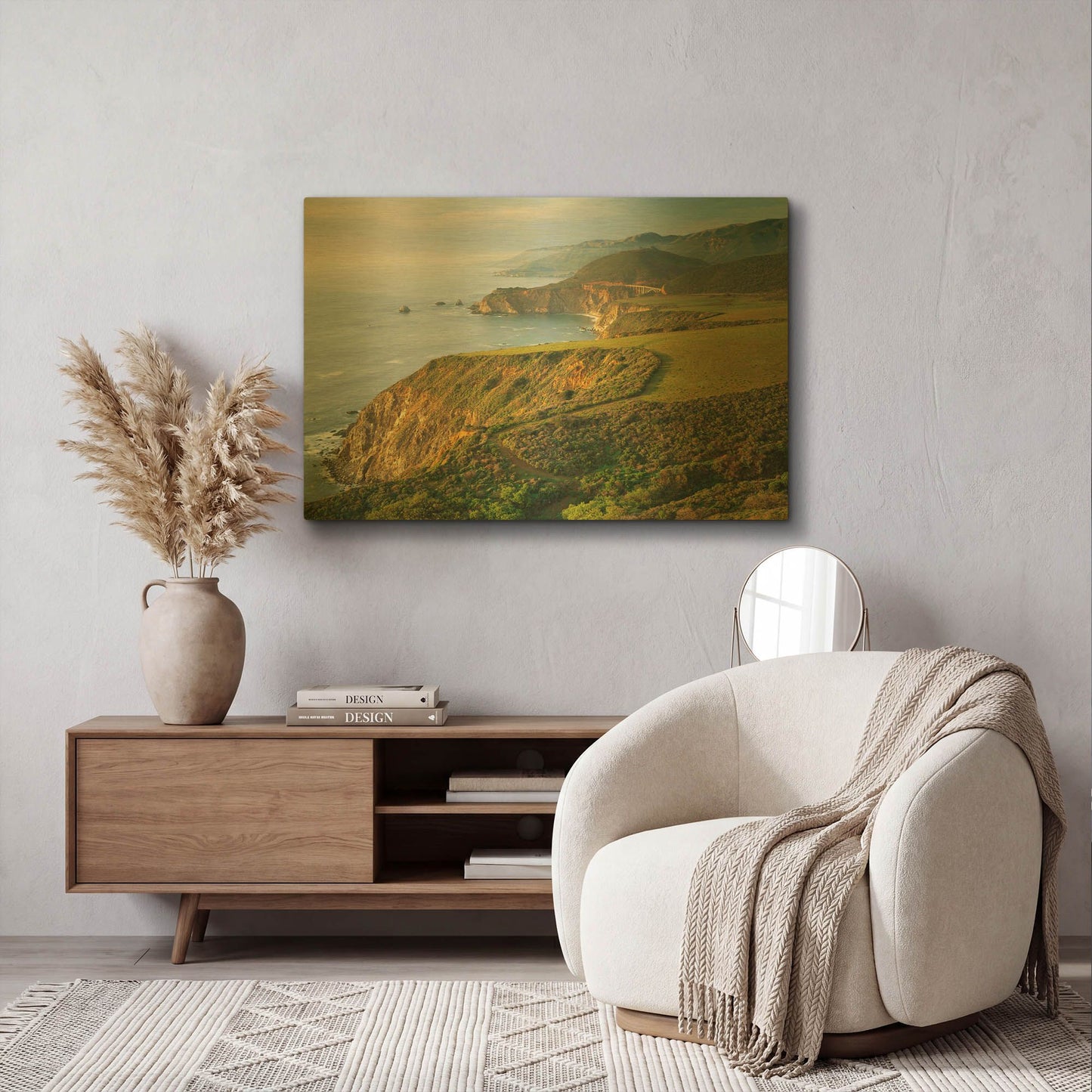 'Bixby Bridge' By John Gavrilis Gold Metal Wall Art