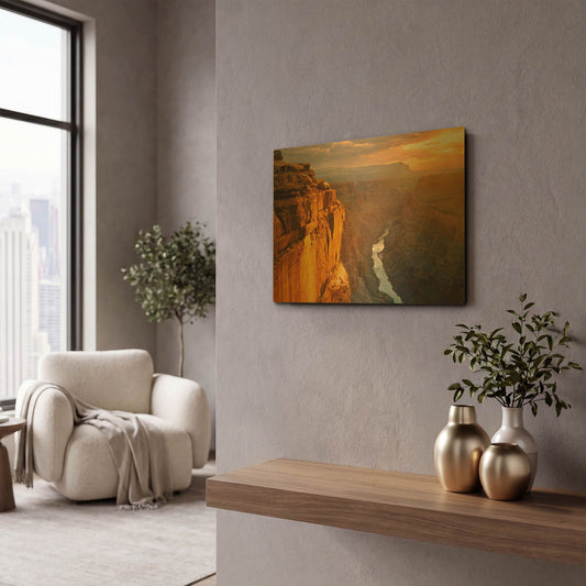 'Toroweap Sunrise' By John Gavrilis Gold Metal Wall Art