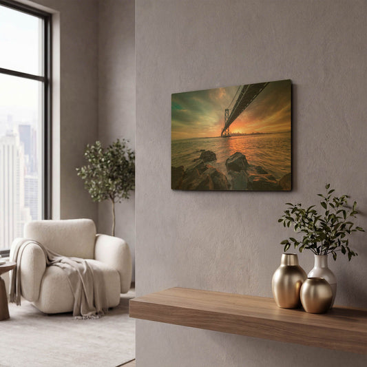 'Golden Light Explosion' By Bruce Getty Gold Metal Wall Art