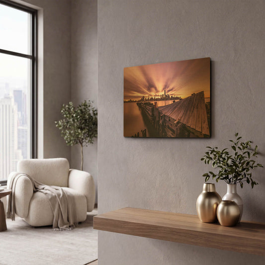 'Morning Explosion' By Bruce Getty Gold Metal Wall Art