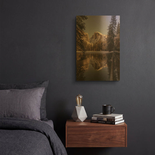'Roadside Reflection' By Bruce Getty Gold Metal Wall Art