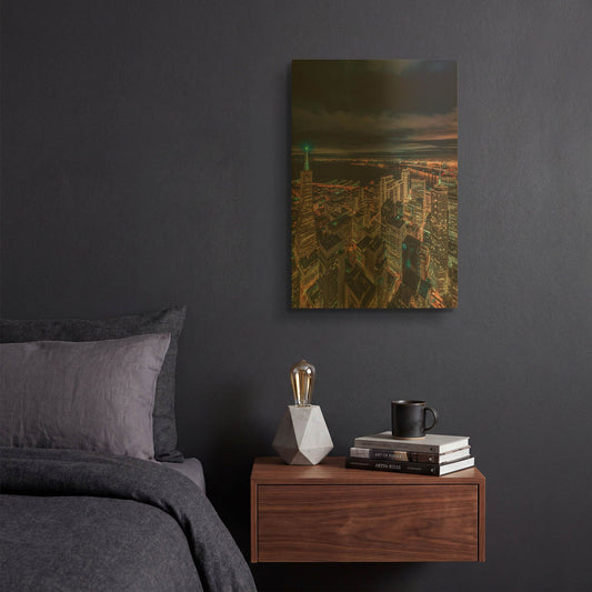 'San Francisco Look Down 5' By Bruce Getty Gold Metal Wall Art