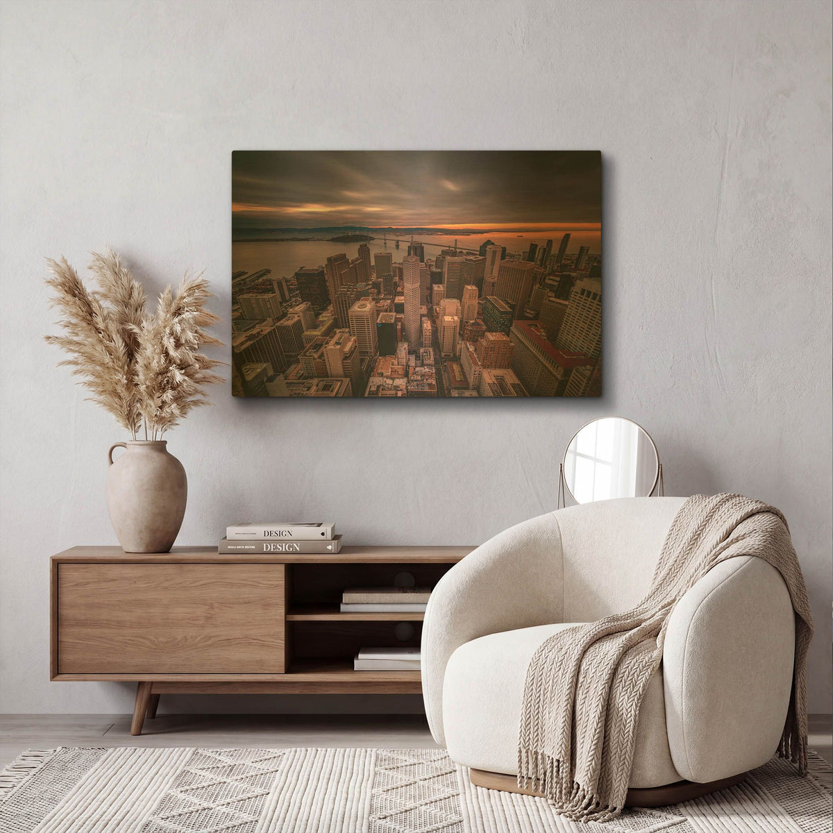 'San Francisco Look Down' By Bruce Getty Gold Metal Wall Art