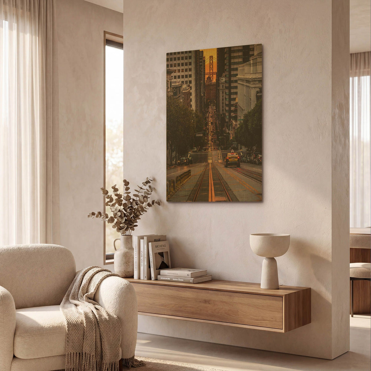 'The Cab' By Bruce Getty Gold Metal Wall Art