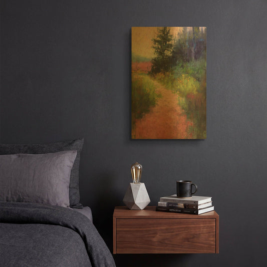 'Magenta' By Alejandra Goss Gold Metal Wall Art