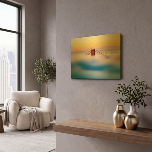 'Across the Bay' By Ann Gordon Gold Metal Wall Art