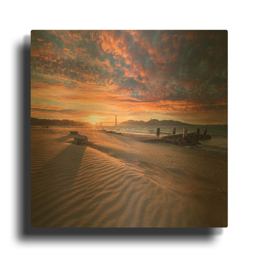 'Composed' By Ann Gordon Gold Metal Wall Art