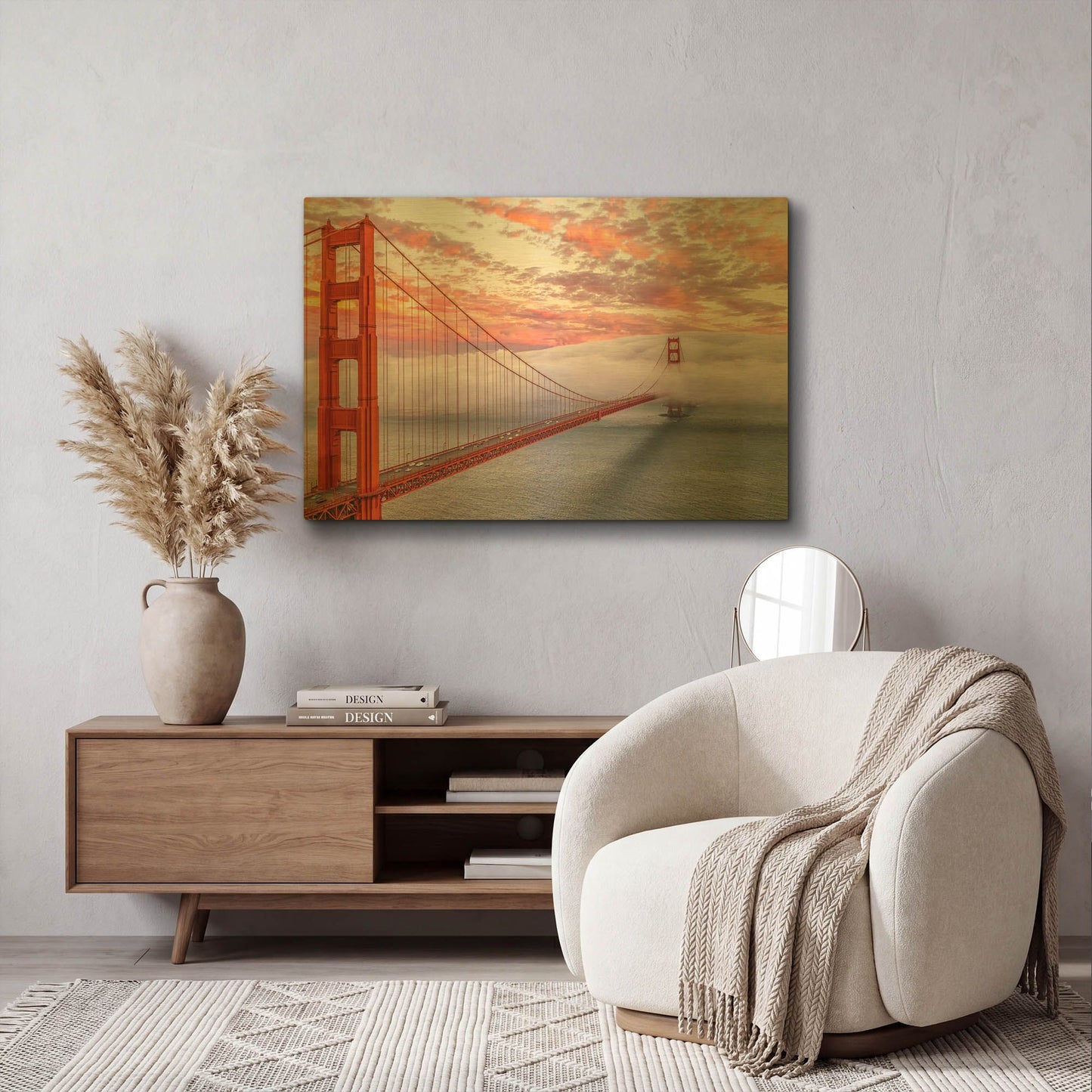 'Evening Commute' By Ann Gordon Gold Metal Wall Art