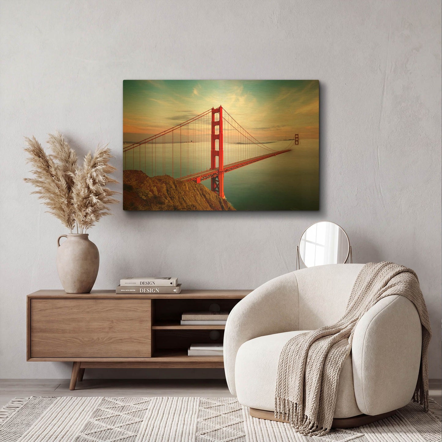 'Into the Mist' By Ann Gordon Gold Metal Wall Art