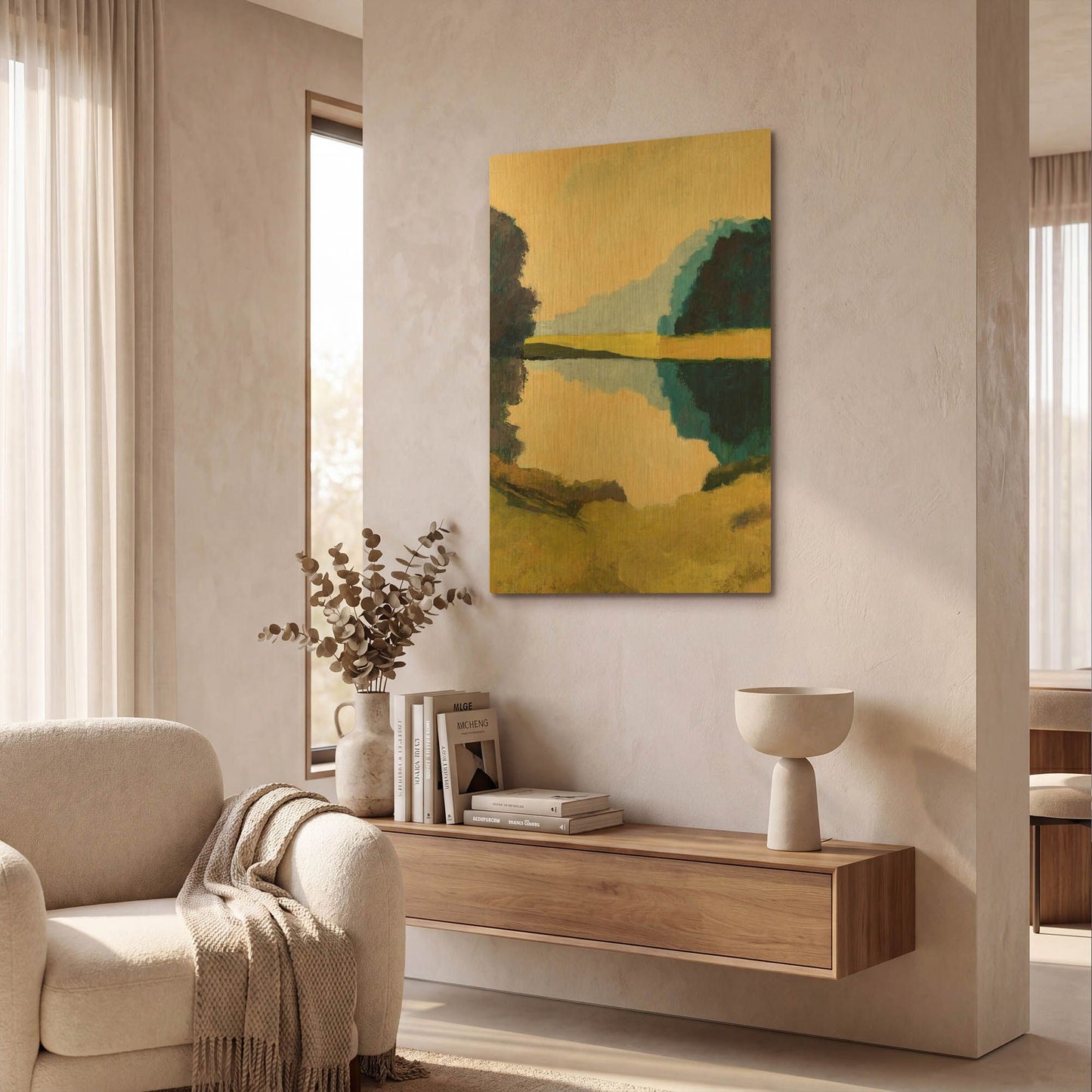 'Local Reflections' By Ann Gordon Gold Metal Wall Art