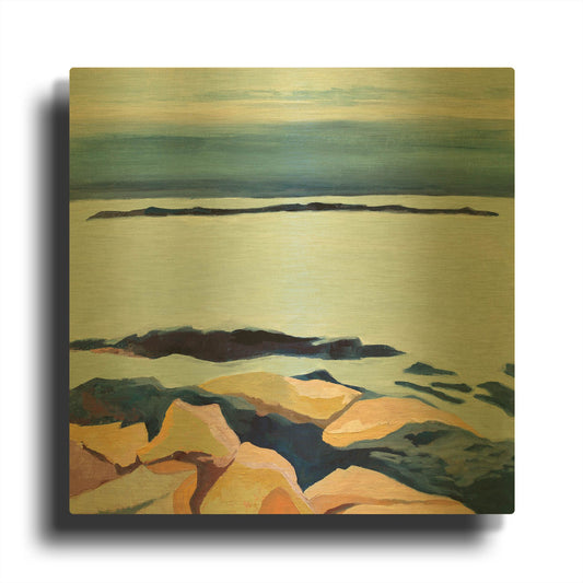 'Winter Walking' By Ann Gordon Gold Metal Wall Art