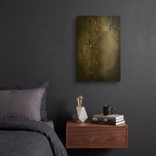 'Bare Branches 2017' By Gary Horsfall Gold Metal Wall Art