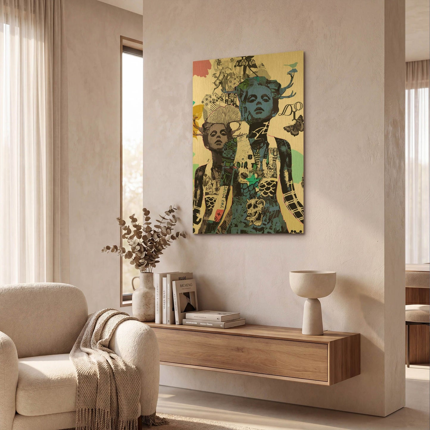 'Cover' By Giulio Lurissevich Gold Metal Wall Art