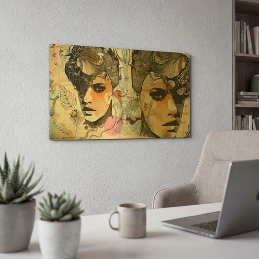 'Indaco' By Giulio Lurissevich Gold Metal Wall Art