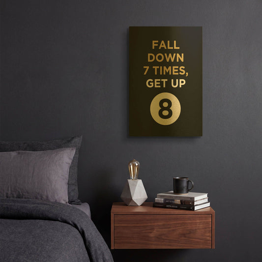 'Fall Down' By GraphINC Gold Metal Wall Art