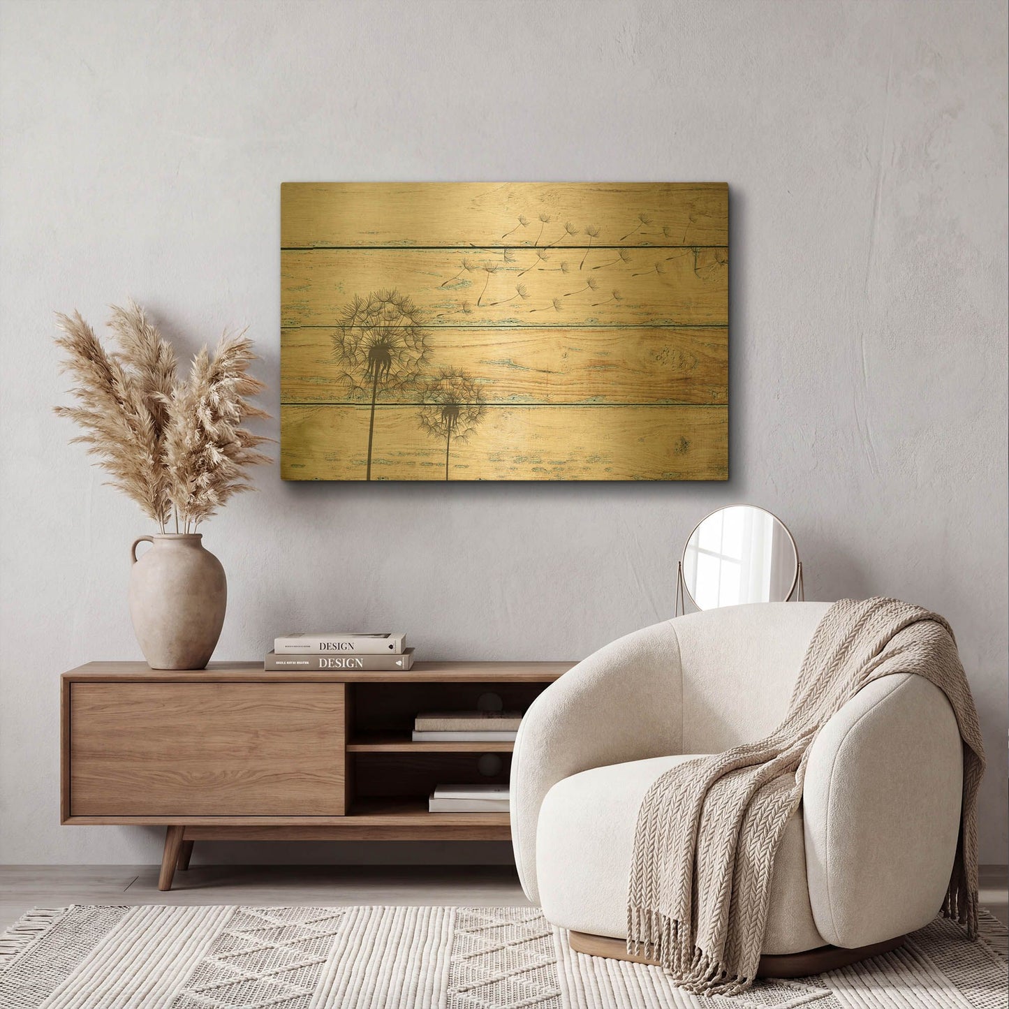 'Tanpopo' By LUXE Gold Metal Wall Art