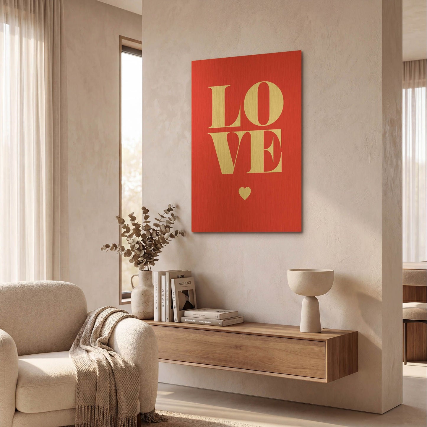 'Love' By GraphINC Gold Metal Wall Art
