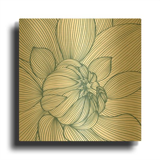 'Myrrhis Odorata I' By GraphINC Gold Metal Wall Art