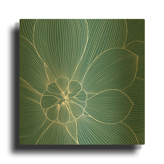 'Myrrhis Odorata II' By GraphINC Gold Metal Wall Art