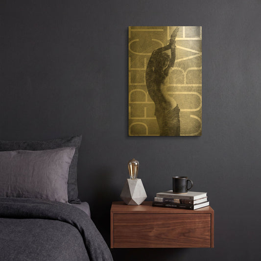'Perfect Curve' By GraphINC Gold Metal Wall Art