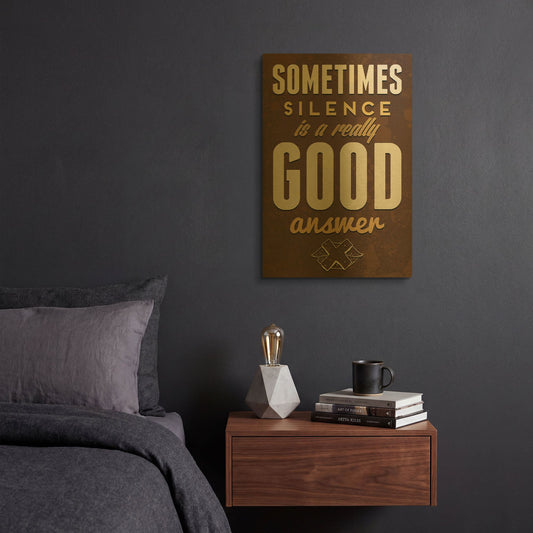 'Sometimes' By GraphINC Gold Metal Wall Art
