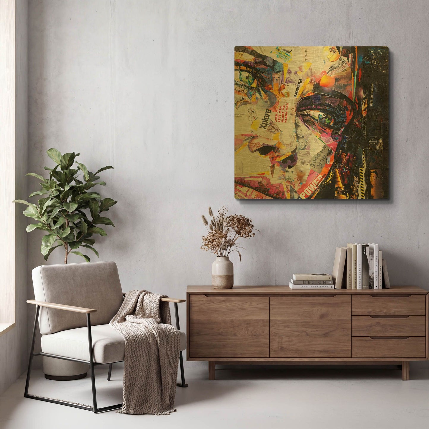 'Fashion' By Grey Gold Metal Wall Art