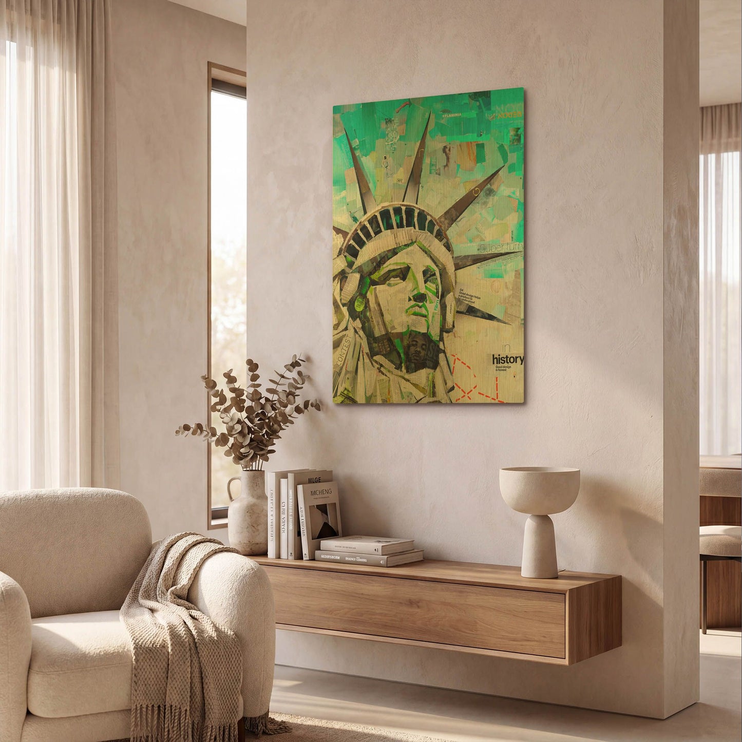 'Freedom' By Grey Gold Metal Wall Art