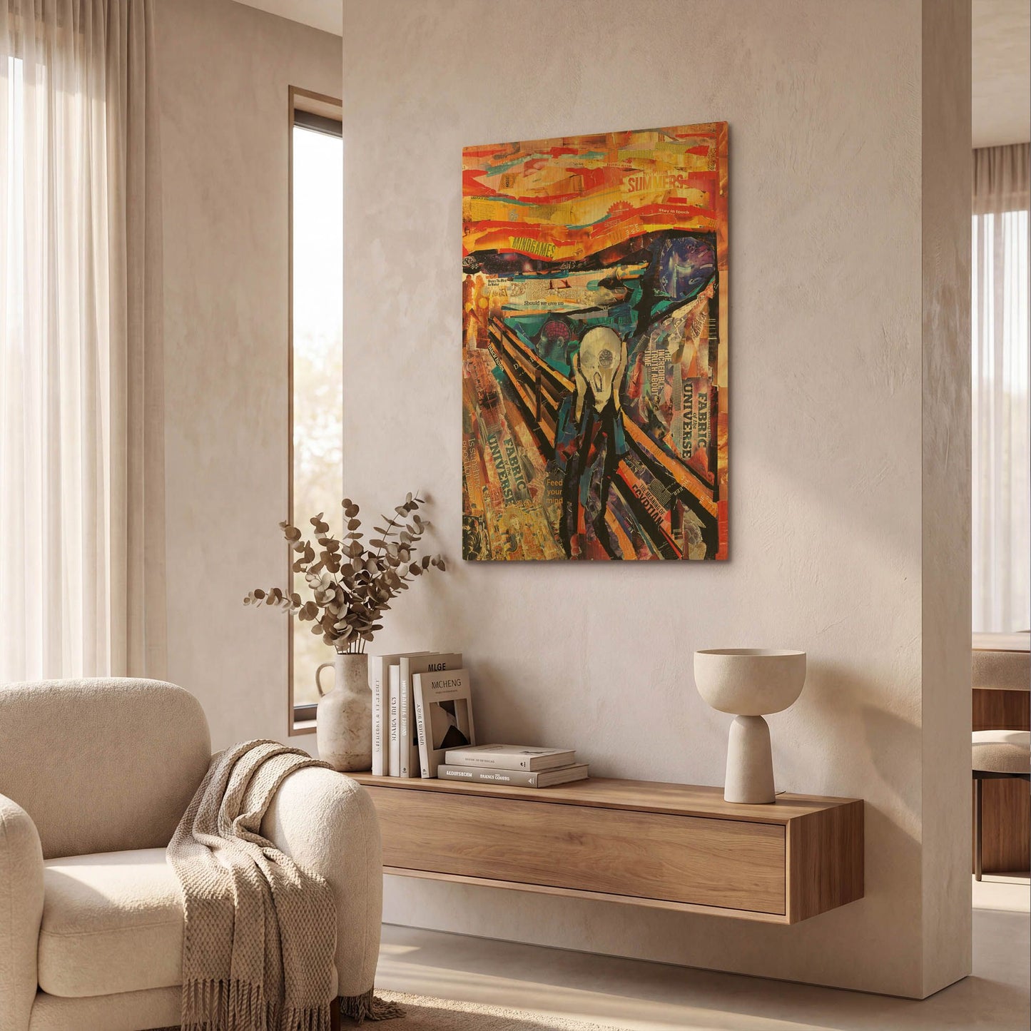 'The Scream' By Grey Gold Metal Wall Art