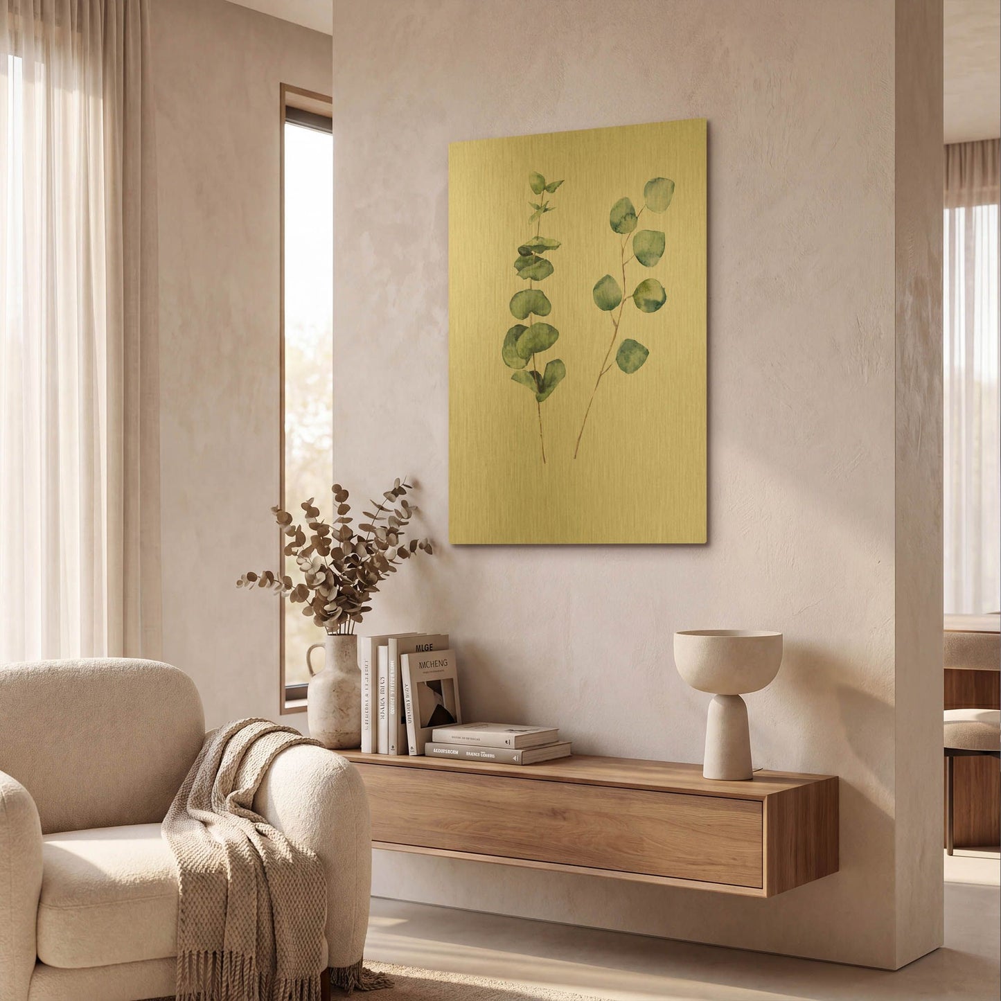 'Botanical I' By Incado Gold Metal Wall Art