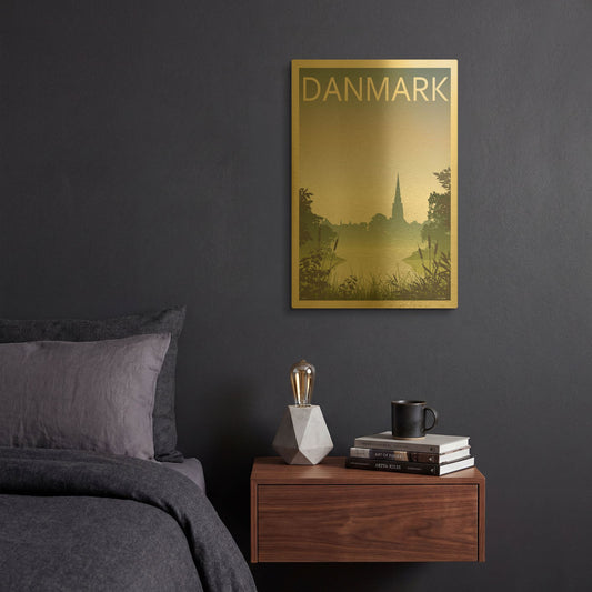 'Church' By Incado Gold Metal Wall Art