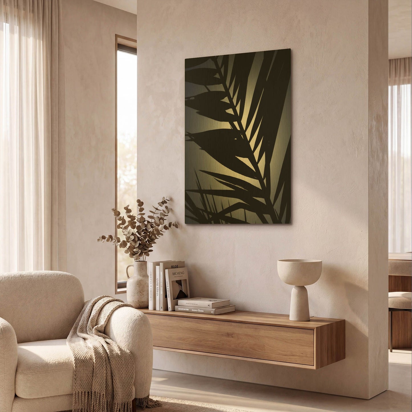 'Close Up IV' By Incado Gold Metal Wall Art