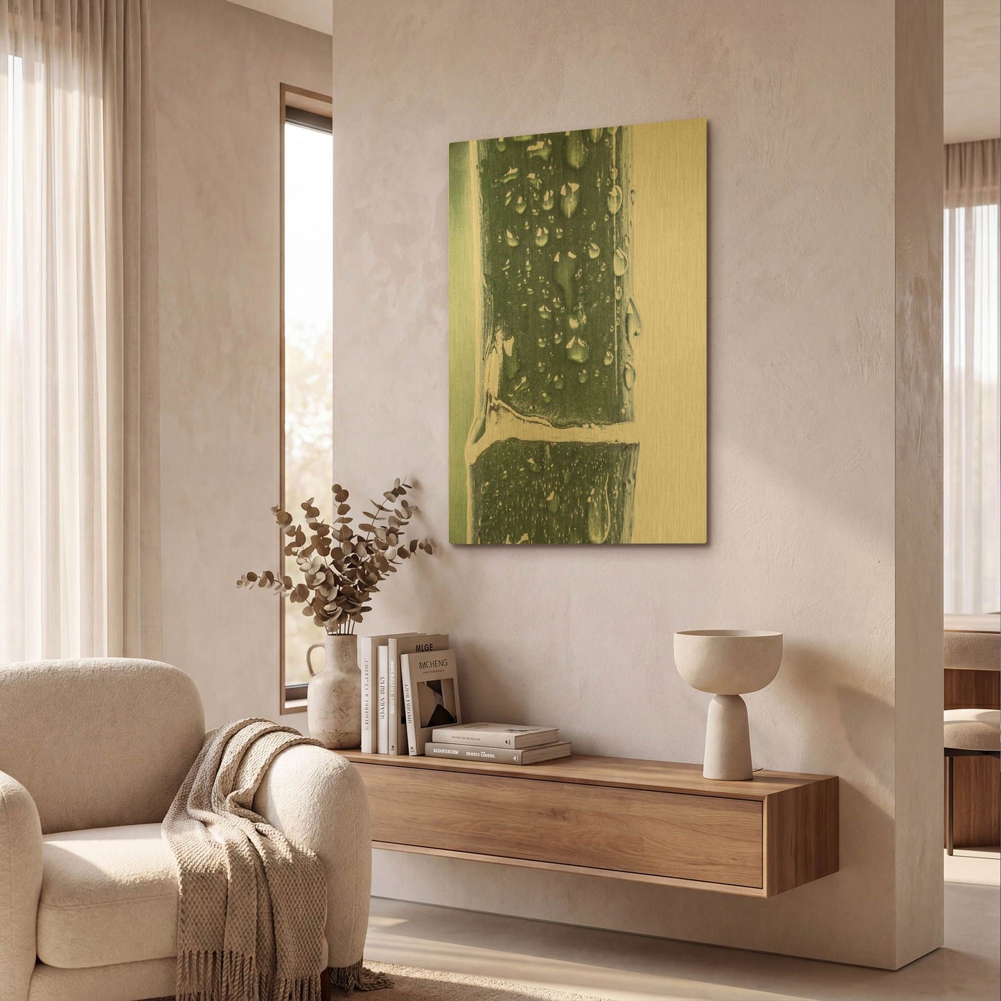 'Close Up V' By Incado Gold Metal Wall Art