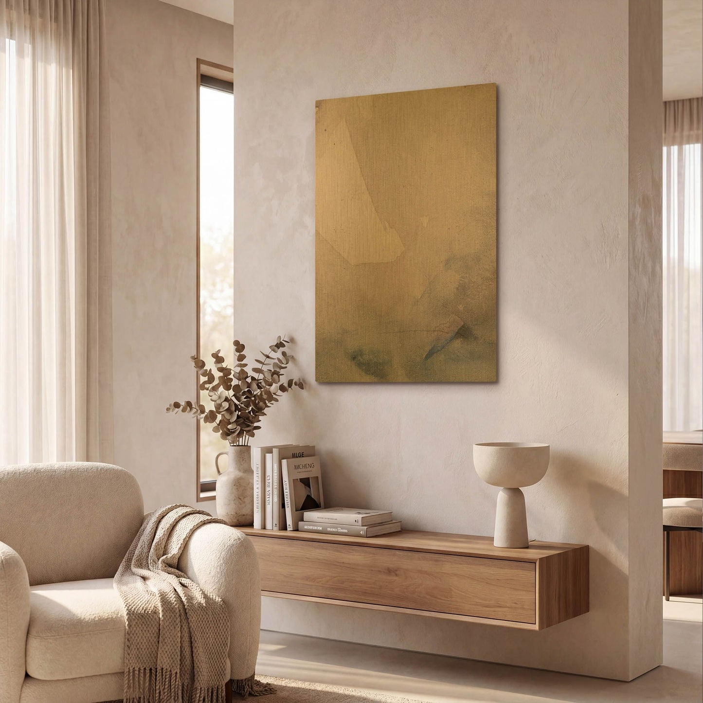 'Dust' By Incado Gold Metal Wall Art