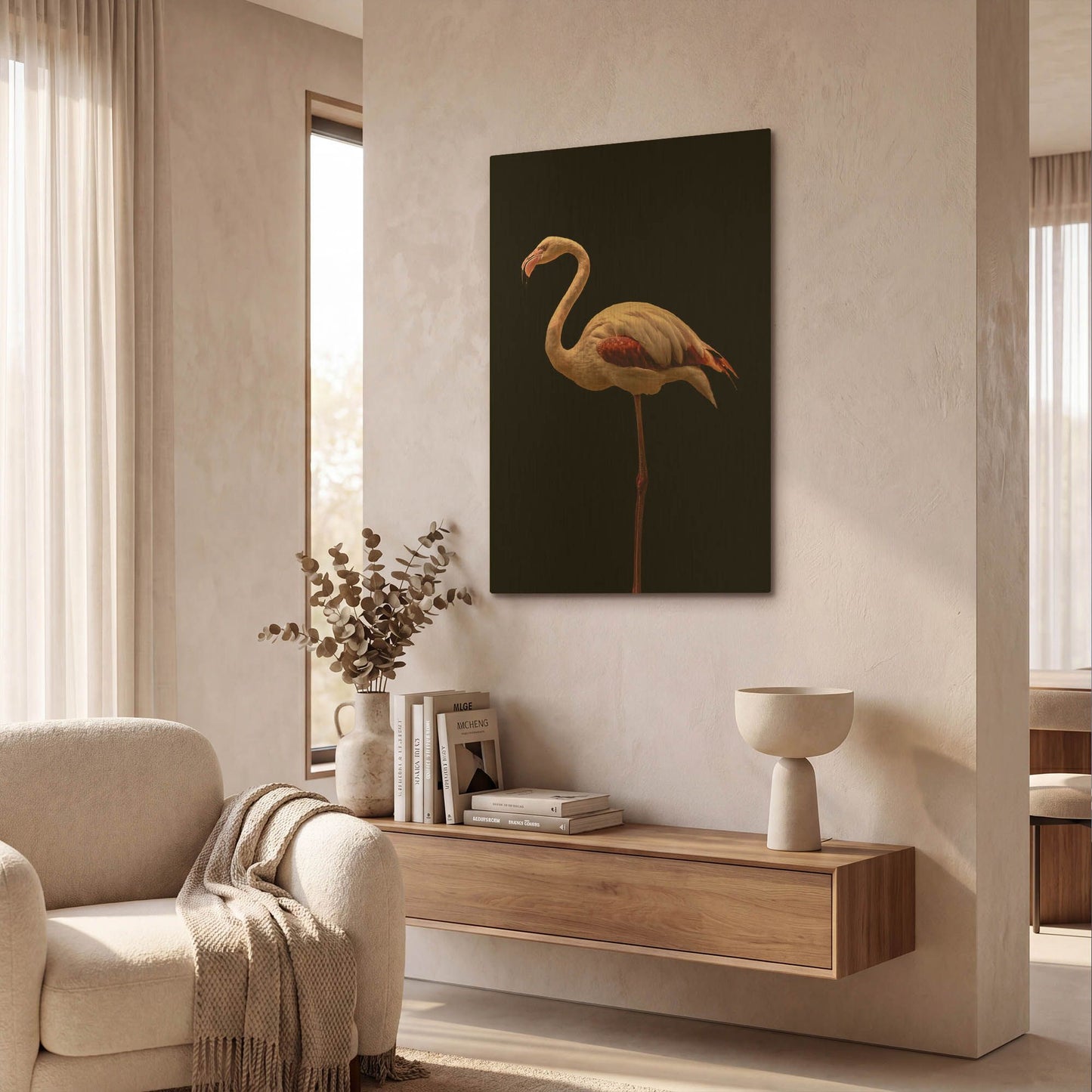 'Flamingo' By Incado Gold Metal Wall Art
