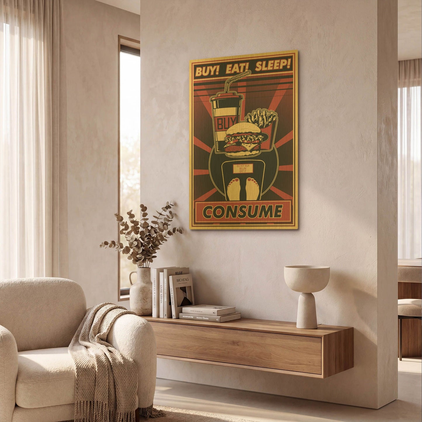 'Consume' By LUXE Gold Metal Wall Art