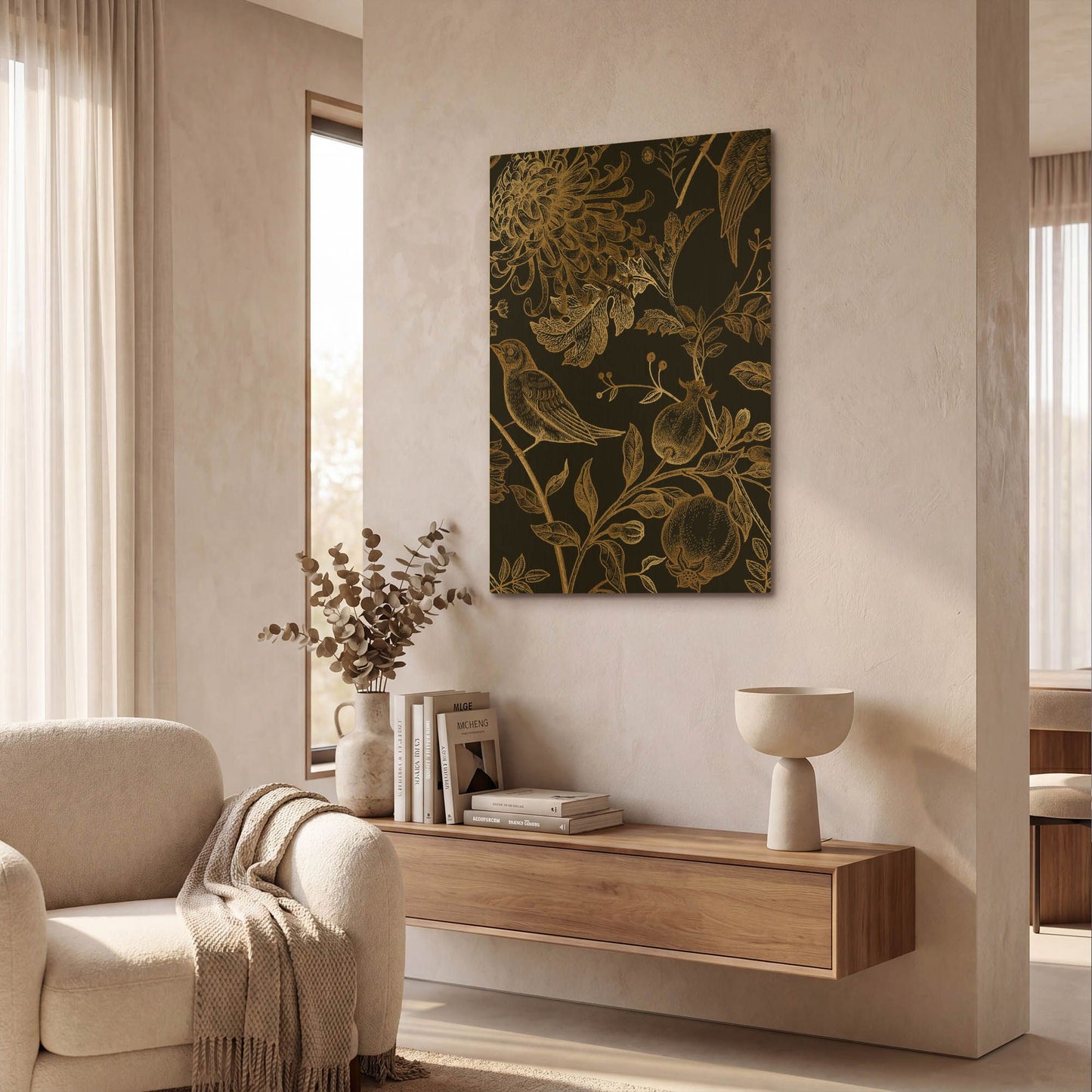 'Nordic Victorian I' By Incado Gold Metal Wall Art