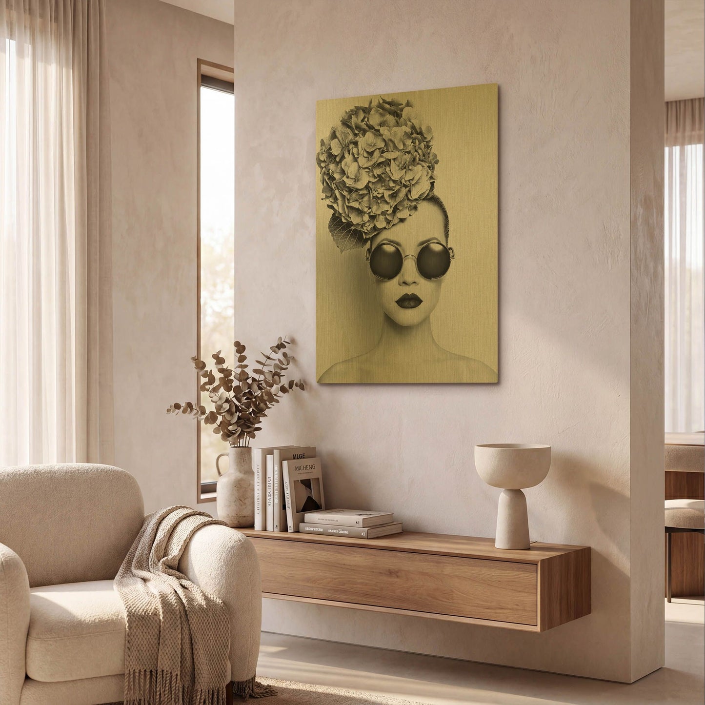 'Petunia' By Incado Gold Metal Wall Art
