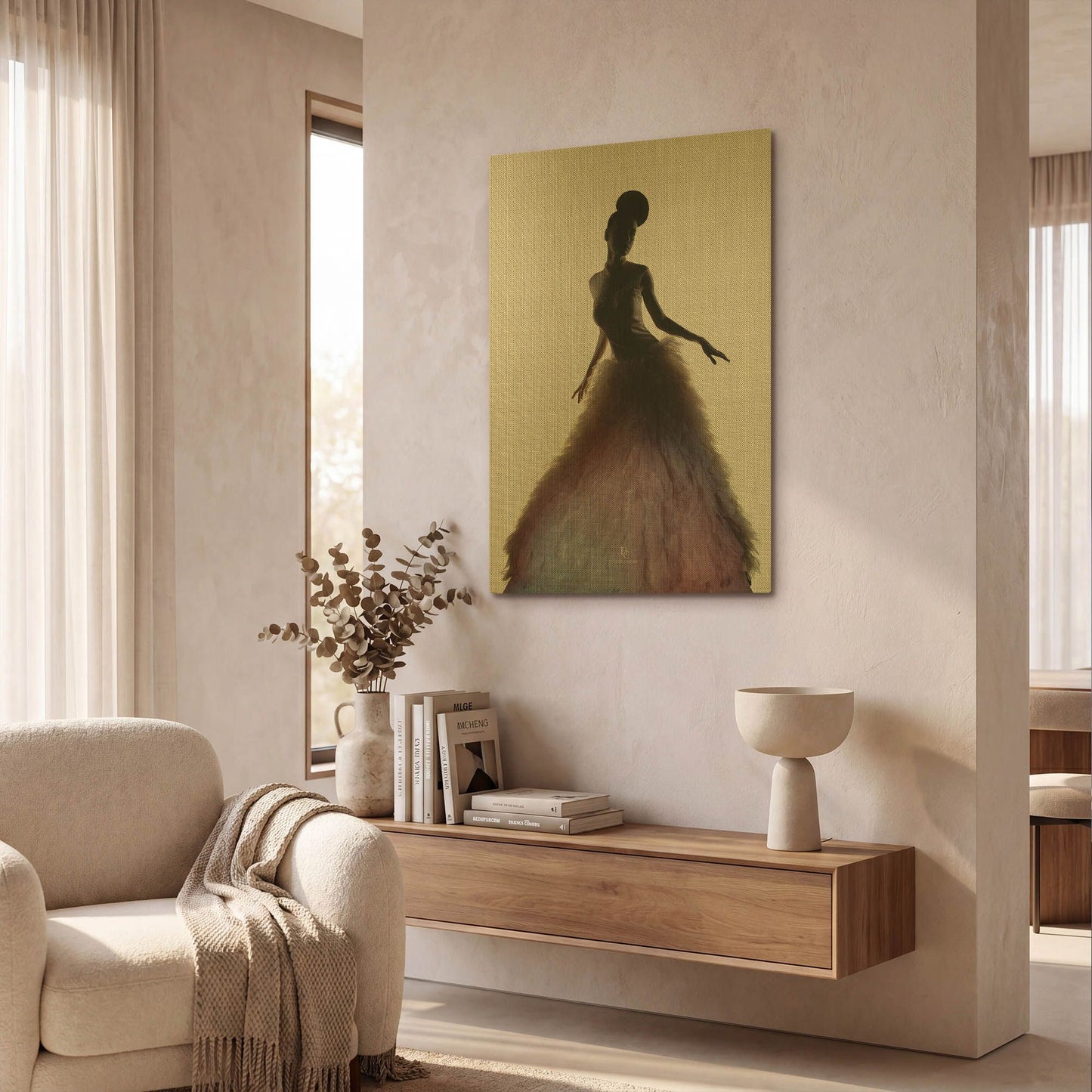 'Purmingo' By Incado Gold Metal Wall Art