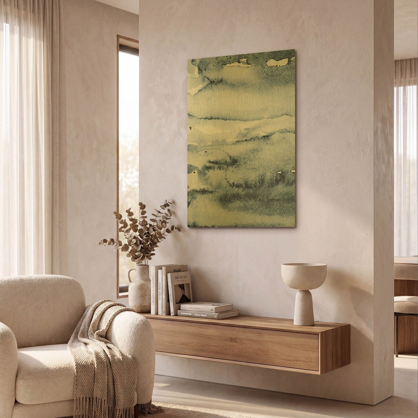 'Water I' By Incado Gold Metal Wall Art