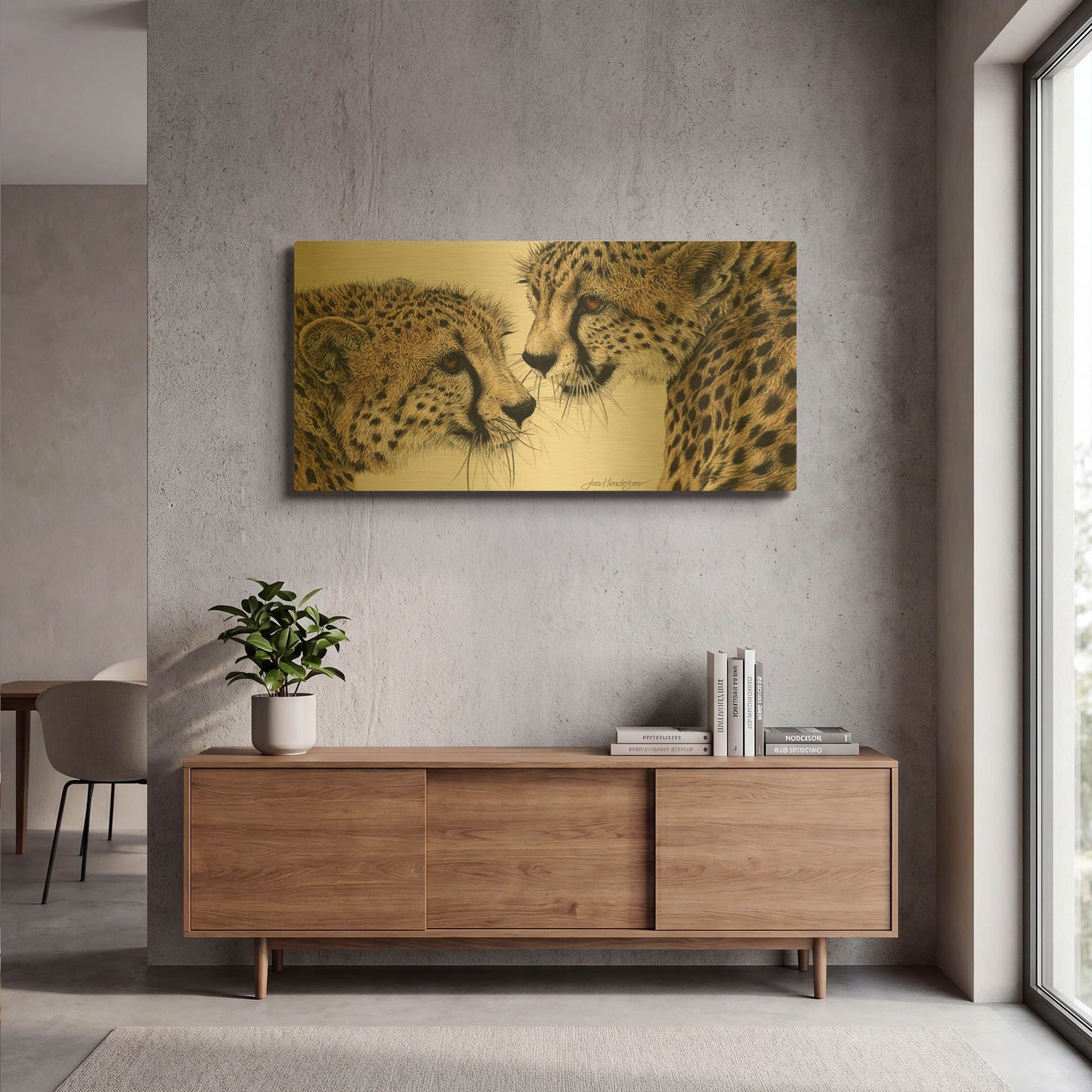 'A Special Bond' By Jan Henderson Gold Metal Wall Art