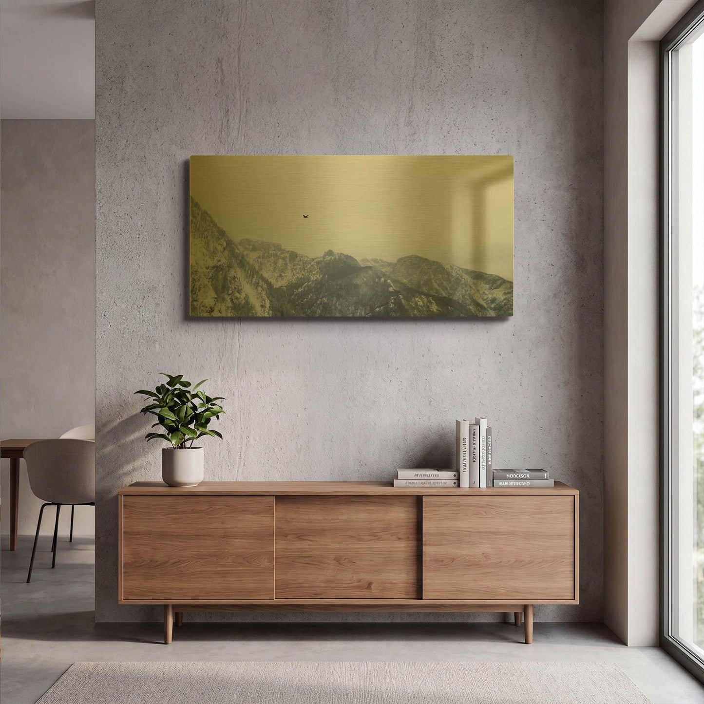'Alpine Winter Bird' By LUXE Gold Metal Wall Art