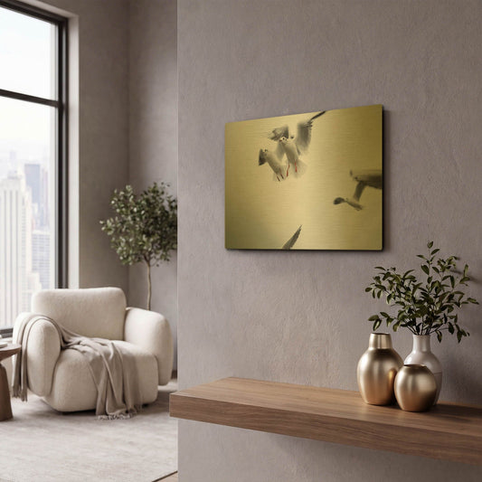 'Bird Hug' By LUXE Gold Metal Wall Art