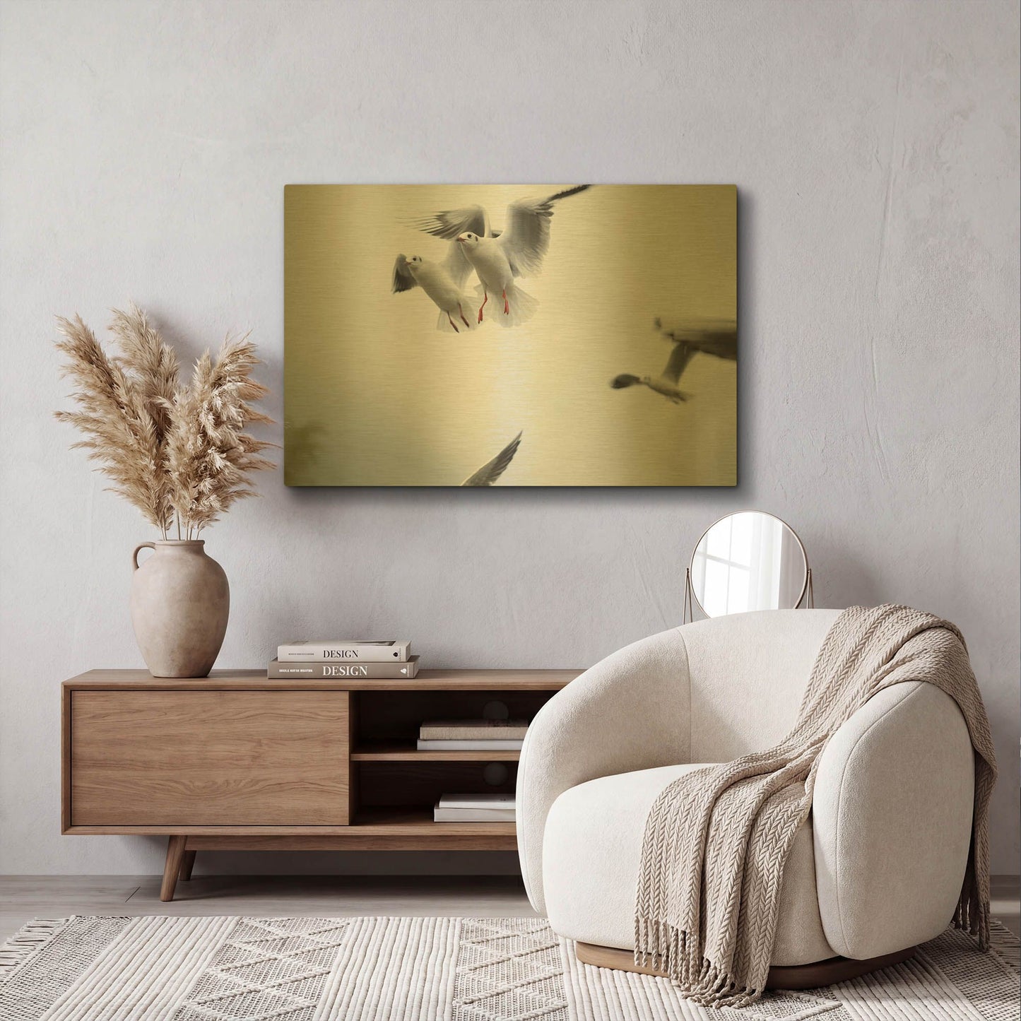 'Bird Hug' By LUXE Gold Metal Wall Art