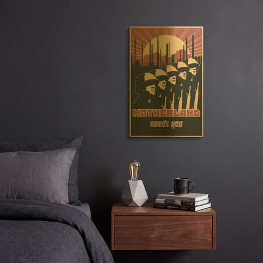 'Motherland Needs You' By LUXE Gold Metal Wall Art