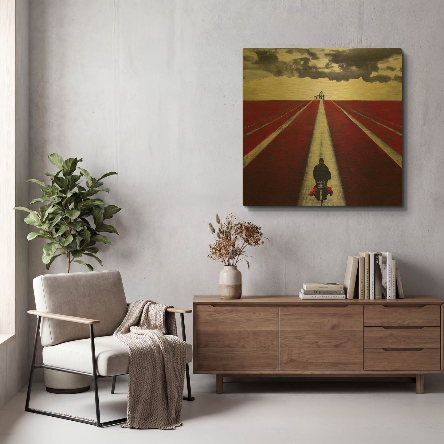 'We'Ll Meet Again 2 Landscape Sqaures' By DB Waterman Gold Metal Wall Art