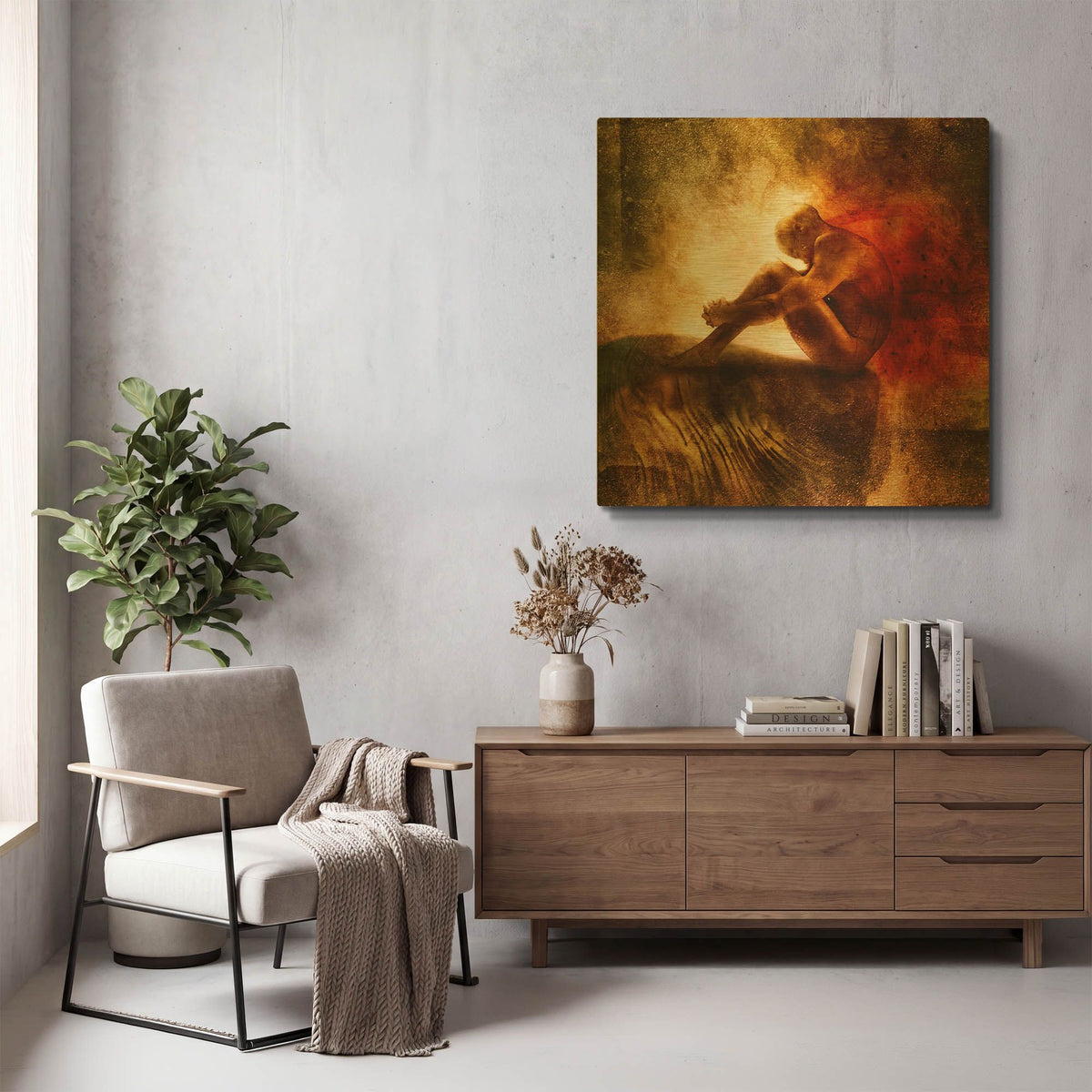 'Exile' By Mario Sanchez Nevado Gold Metal Wall Art