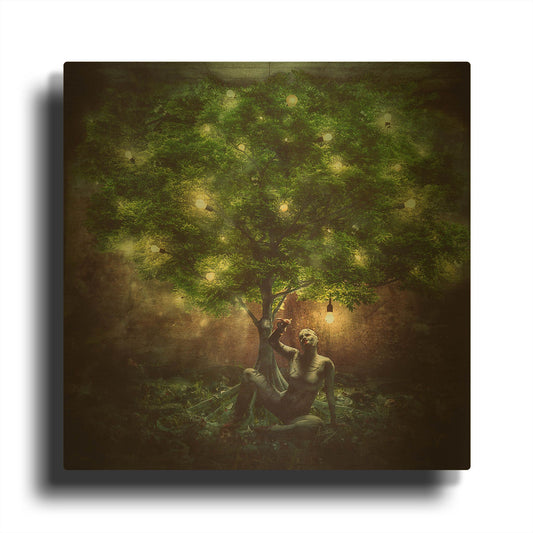 'The Garden' By Mario Sanchez Nevado Gold Metal Wall Art