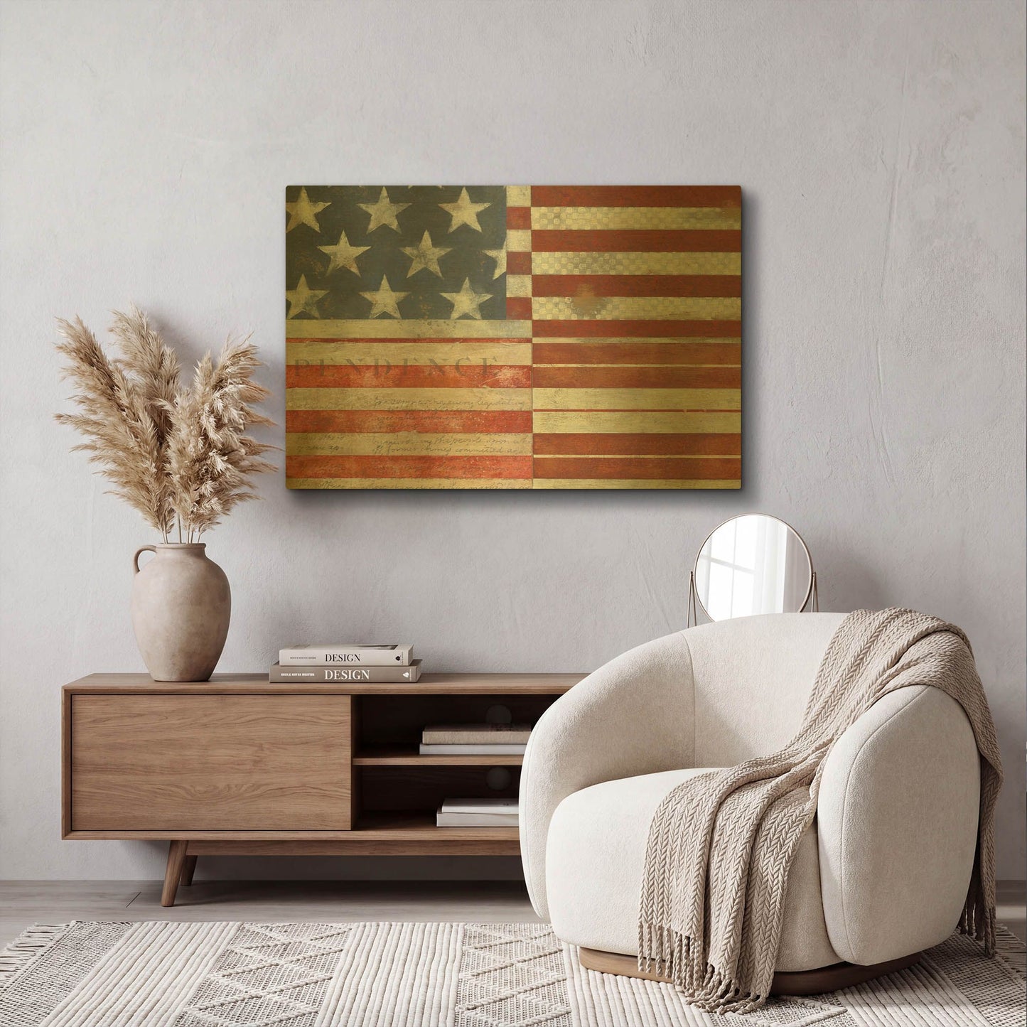 'Flag of Independence' By LUXE Gold Metal Wall Art